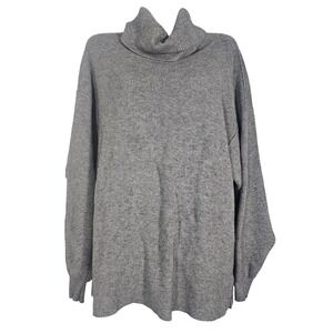 Free People Turtleneck Sweater‎ Oversized Ribbed Knit Long Sleeve Gray Women's S